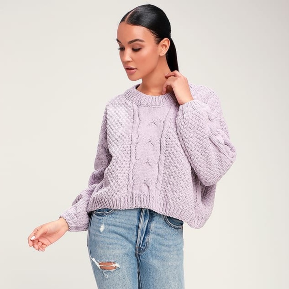 Lulu’s Lavender Chenille Sweater